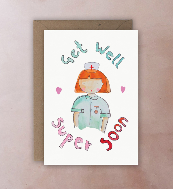 Nurse Get well soon card