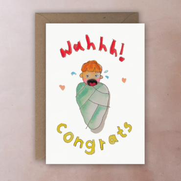 Wahhh Baby new baby card