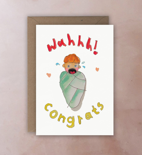 Wahhh Baby new baby card