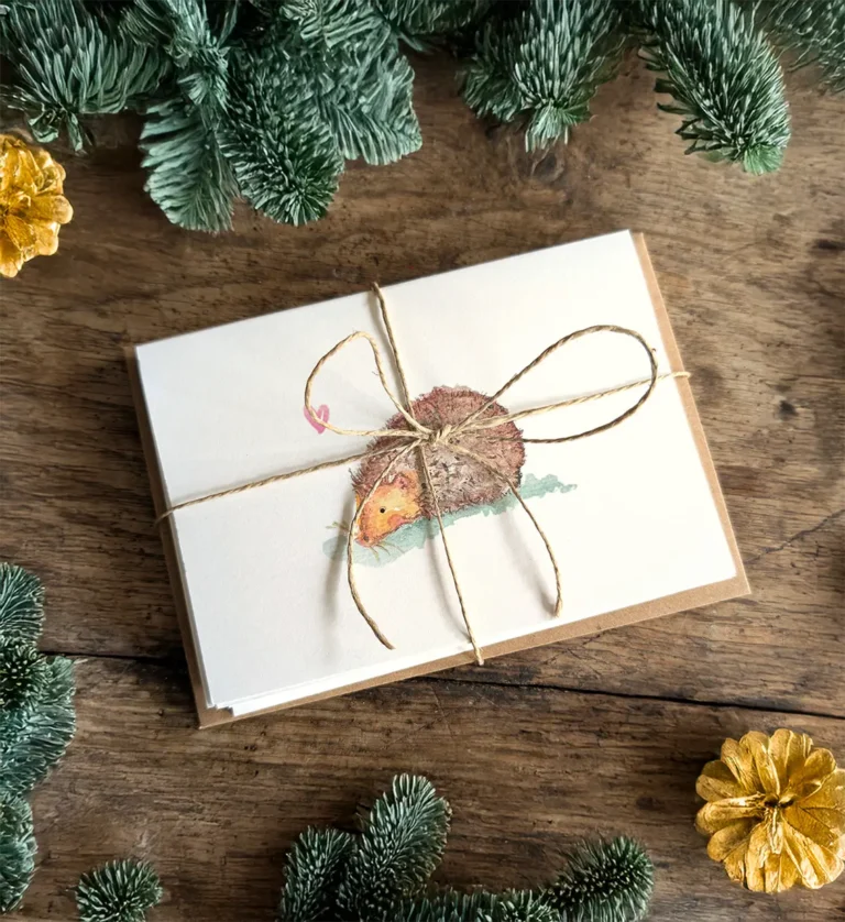 Mr Snuffles Christmas Hedgehog Christmas Card